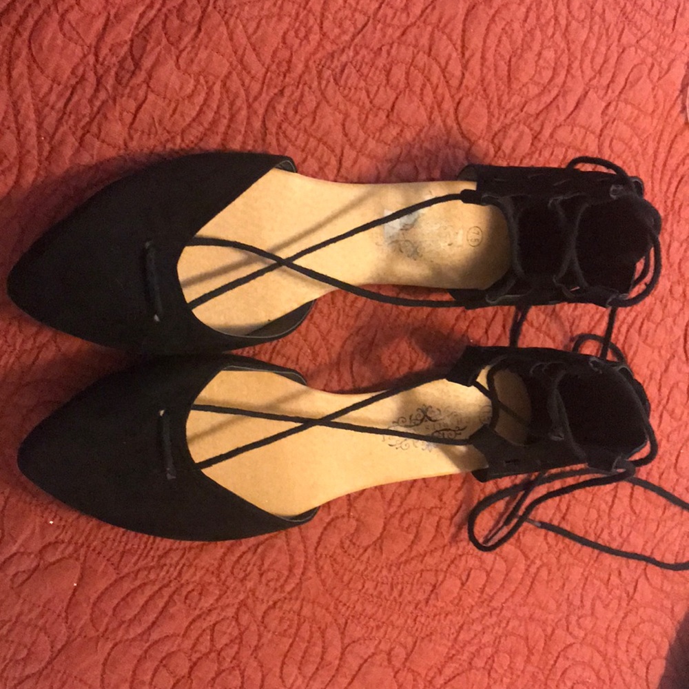 Lace up flats